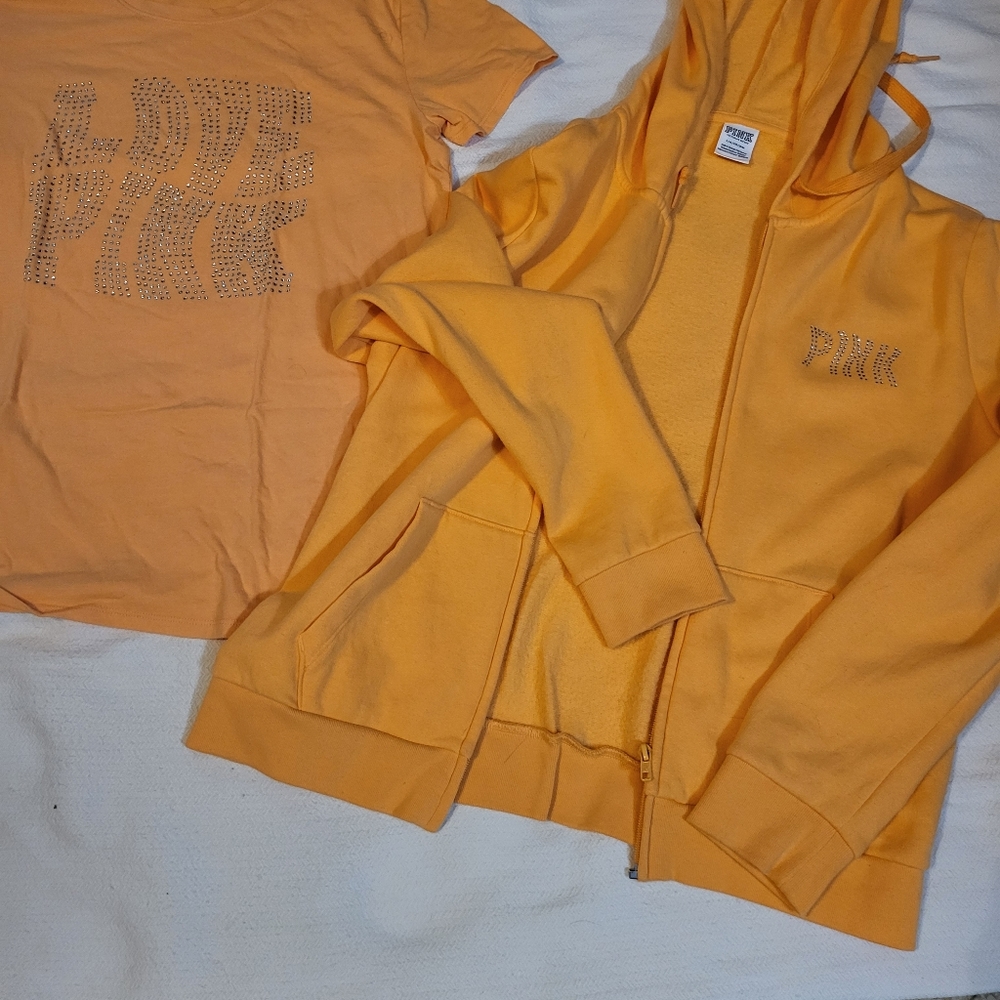 Victory secret Hoodie and matching top sz LG
